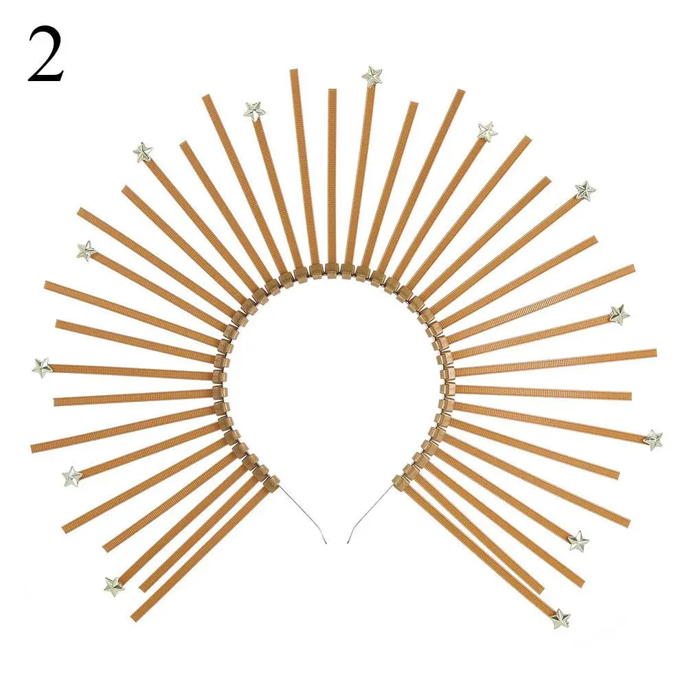 👑Corona Solar Dorada con Rayos 🌞Sunburst Crown