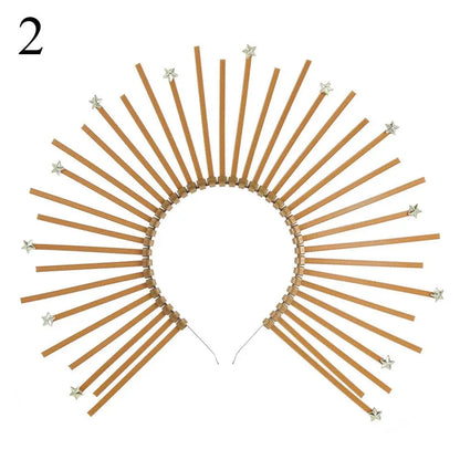 👑Corona Solar Dorada con Rayos 🌞Sunburst Crown