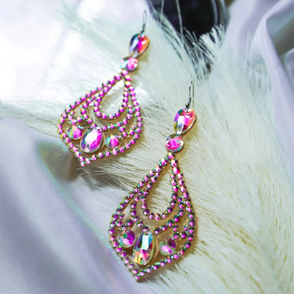 💎Boho Stardust Drops 🎀 Pendientes Largos con Cristales para Bailar y Hechizar