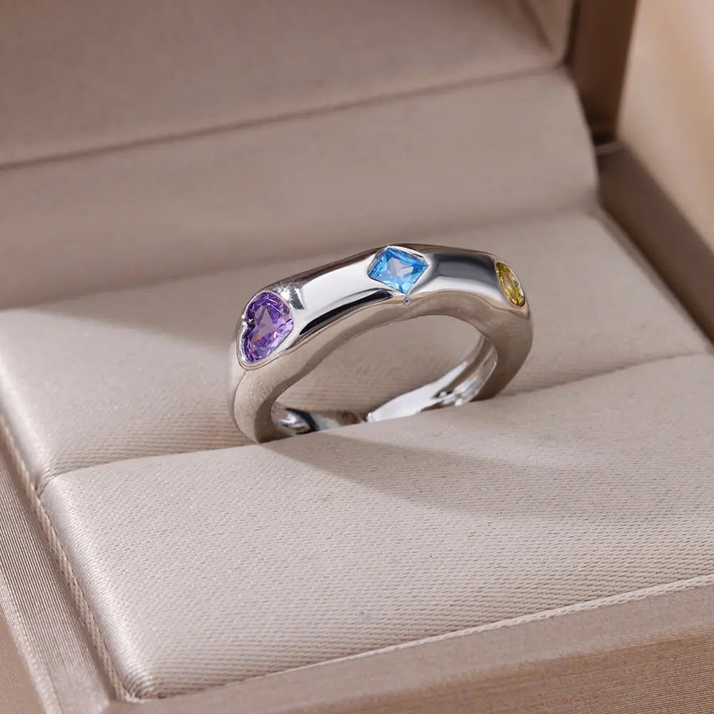 🔥“Zircon Flame Drop” – El Anillo Ajustable que Brilla Como Tu Fuego Interior 💎46 variantes a elegir