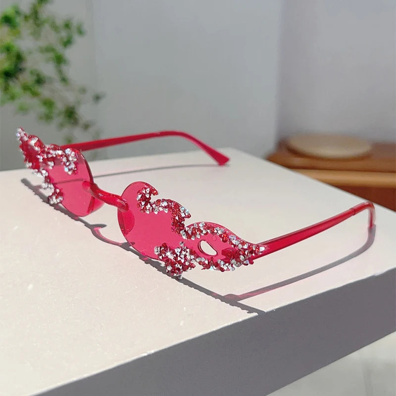 🔥 FireGlam Shades 🕶️ Gafas sin montura efecto fuego en candy colors🔥💋 5 colores a elegir