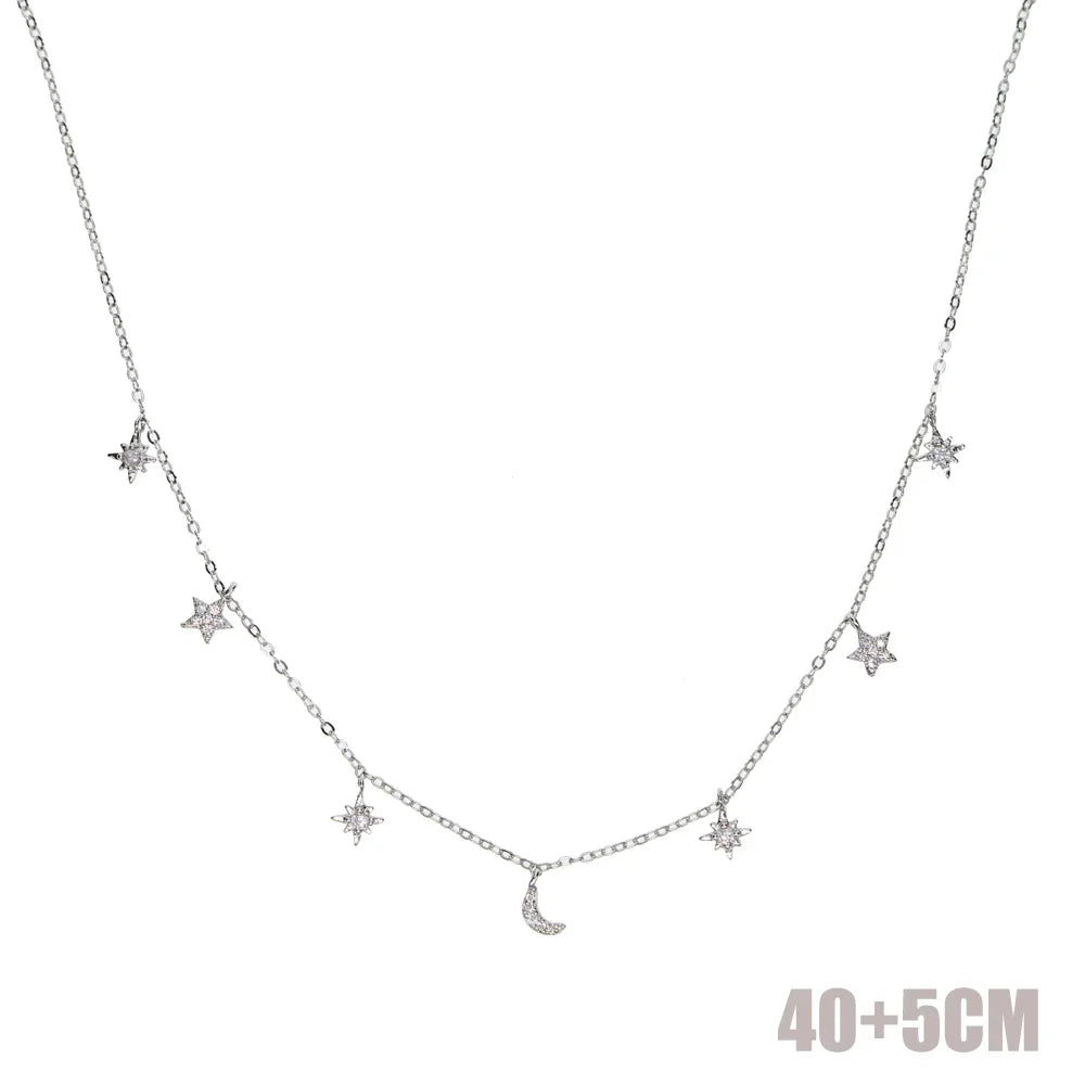 🌟 Disco Drops 💧 Choker Plata 925 con Mini Charms de Zirconia✨ 10 variantes