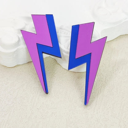 💫Electric Flash ⚡ Pendientes Rayo Acrílico con Brillo Multicolor🎨18 variantes a elegir