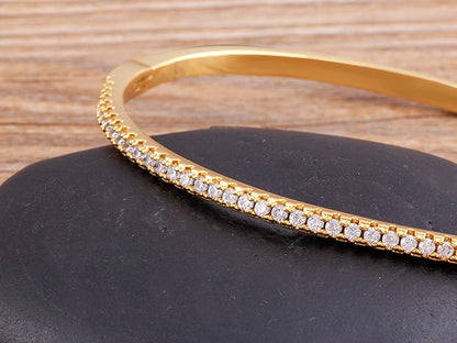 💎Bangle Glow — Brazalete Elegancia Cubic Zirconia🌙 2 variantes a elegir