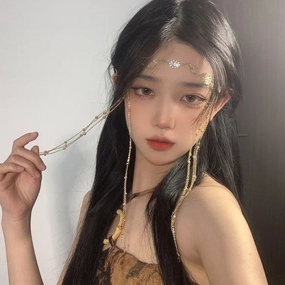 👑 Tocado de Velo Largo con Cristales 💫 Reina Retro de Otro Mundo 💛3 variantes