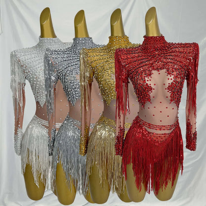 ✨ Fringe Queen Set — Plata / Dorado / Blanco / Rojo 👑