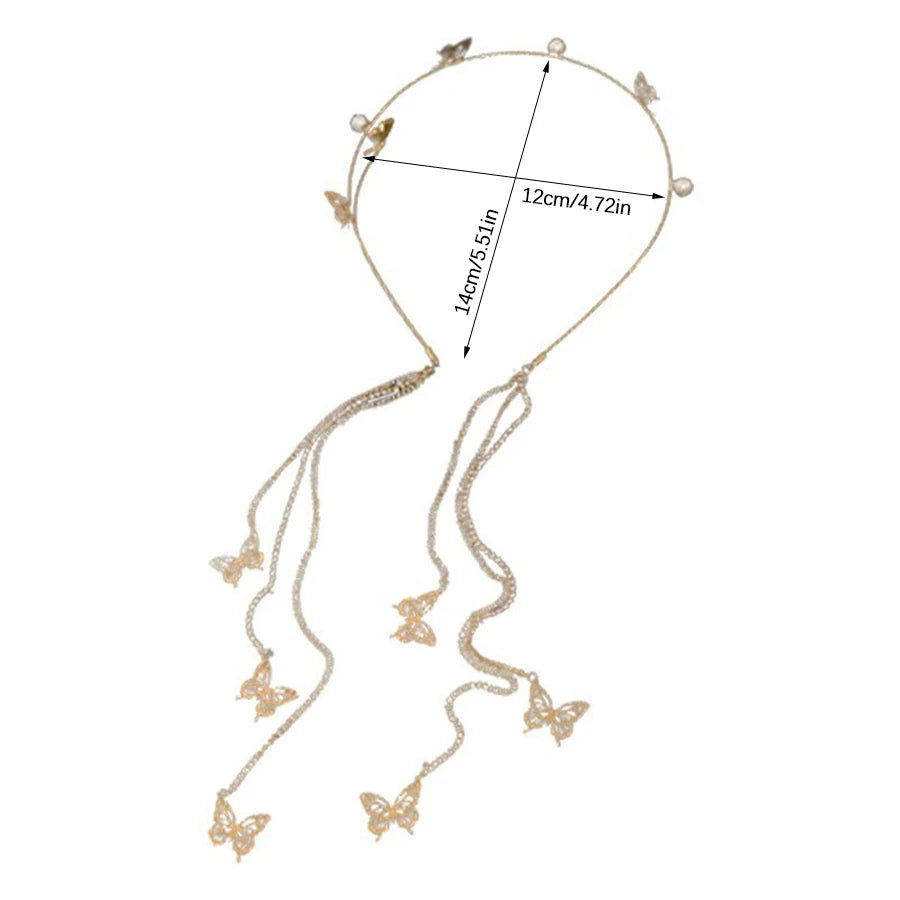 🌙 Diadema Mariposas Plateadas 🌸 Elegancia Feérica