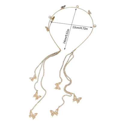 🌙 Diadema Mariposas Plateadas 🌸 Elegancia Feérica