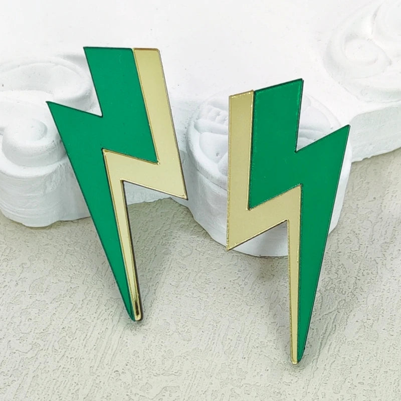 💫Electric Flash ⚡ Pendientes Rayo Acrílico con Brillo Multicolor🎨18 variantes a elegir