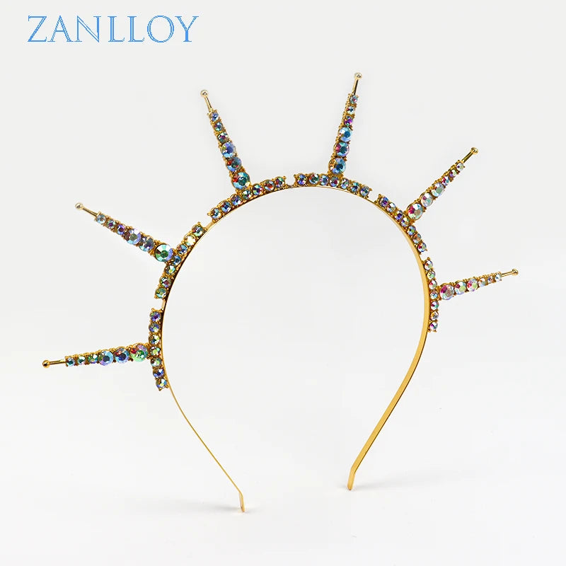 👑Corona Arcoíris 🌈 Hechicera Prisma💎Disponible en negro, plata, oro.