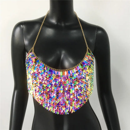 🌈 Rainbow Sequin Top 💖 8 colores a elegir