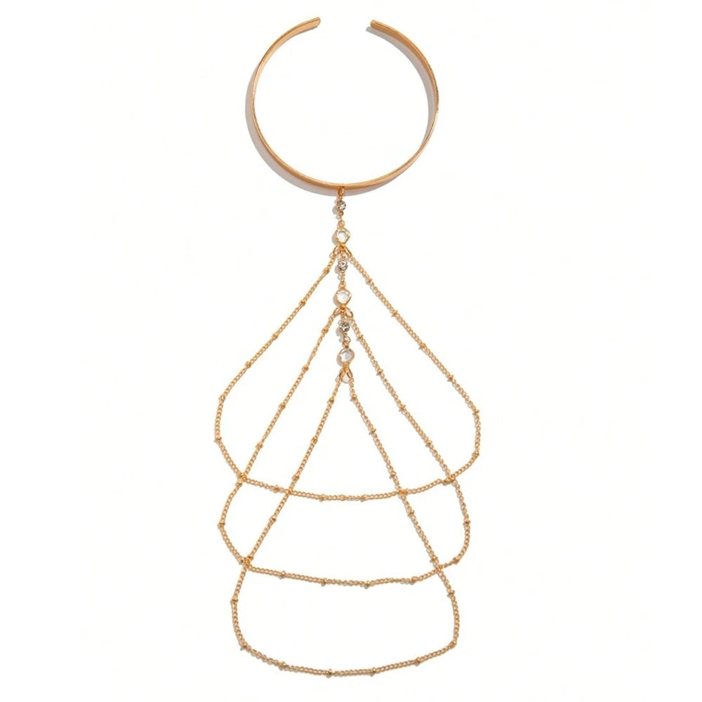 🌟 "Golden Chains" 🔥Brazalete Doble para Brazo con Cadenas de Luz