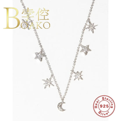 🌙 Collar Estrellas & Luna Plata⭐Starlight Vibes 💥4 variantes a elegir