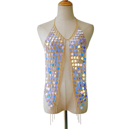 ✨ Top Halter “Crystal Flow” – Luce como un Destello de Magia