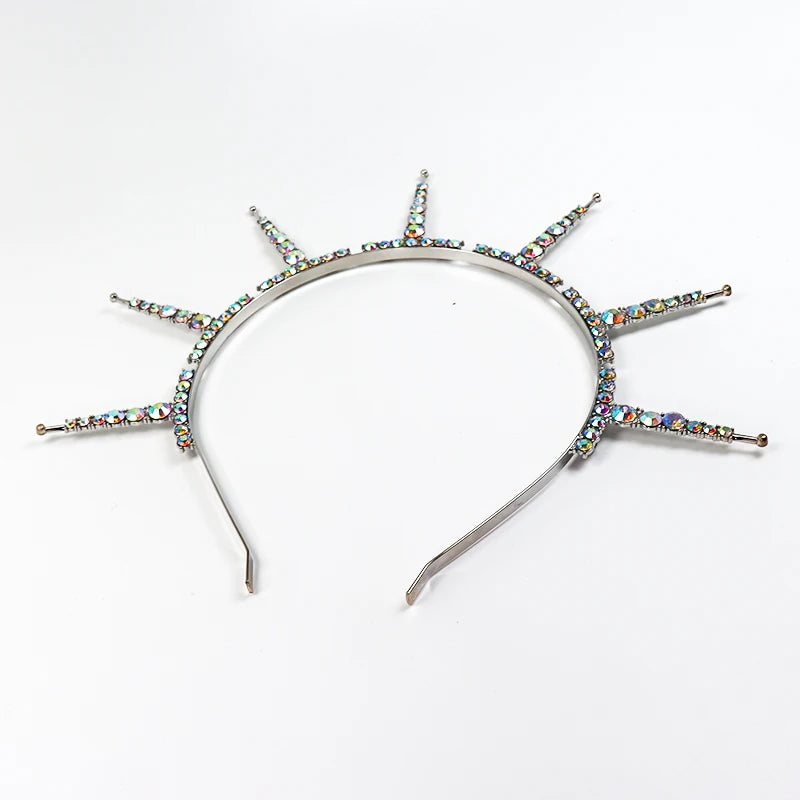 👑Corona Arcoíris 🌈 Hechicera Prisma💎Disponible en negro, plata, oro.