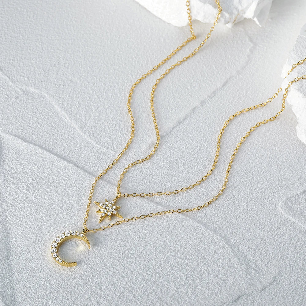 🌜 Collar Moon & Star Layers 🌟14 variantes a elegir