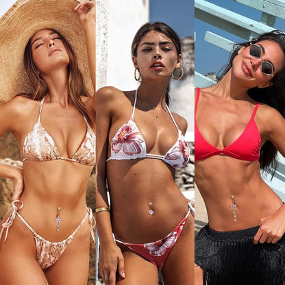 🦋 Piercings ombligo Gold Dreams 🌟 (set mariposa + flor + corazón) 💖12 variantes