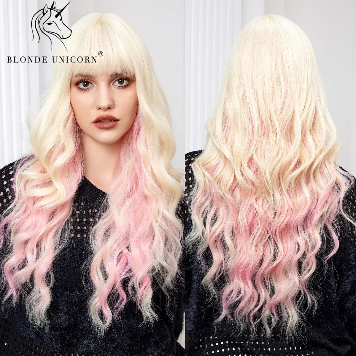 💜 Unicorn Dream 💖Ondas largas para un look místico y vibrante🤟26 variantes
