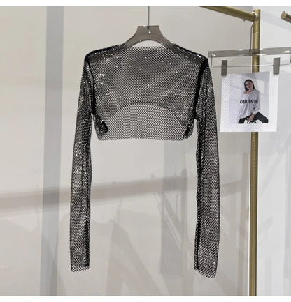 🌟 Crystal Mesh Crop💎