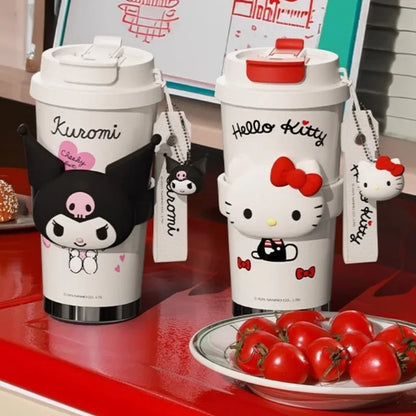 🌟Taza Térmica 520ml Hello Kitty x Kuromi — Cute Rebel 💖 2 variantes a elegir