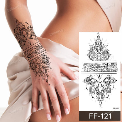 🖤🌺 Sacred Ink – Tatuajes Henna Mandala & Flores de Loto 🌙 46 variantes