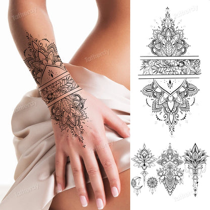 🖤🌺 Sacred Ink – Tatuajes Henna Mandala & Flores de Loto 🌙 46 variantes