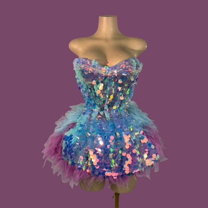 🌟 Starlight Diva Set – Conjunto Corset & Falda Lago de los Cisnes 💙💜
