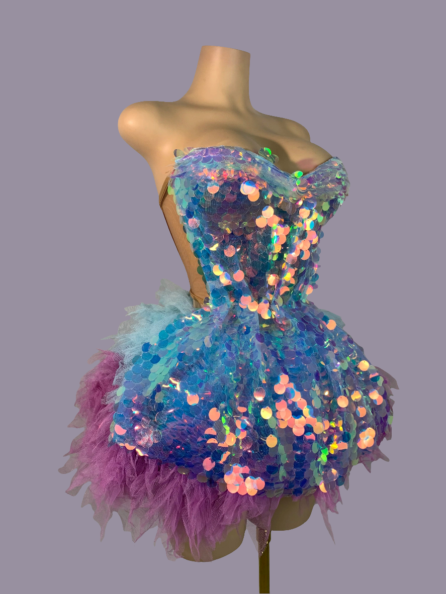 🌟 Starlight Diva Set – Conjunto Corset & Falda Lago de los Cisnes 💙💜